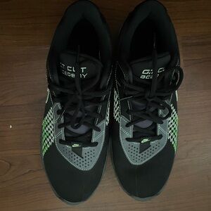 Nike Black and Green Athletic Shoes